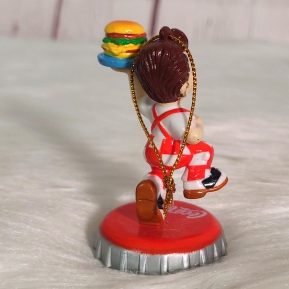 Vintage 90s Coca-Cola x Big Boy Burgers Mascot Christmas Holiday Ornament - Picture 7 of 14